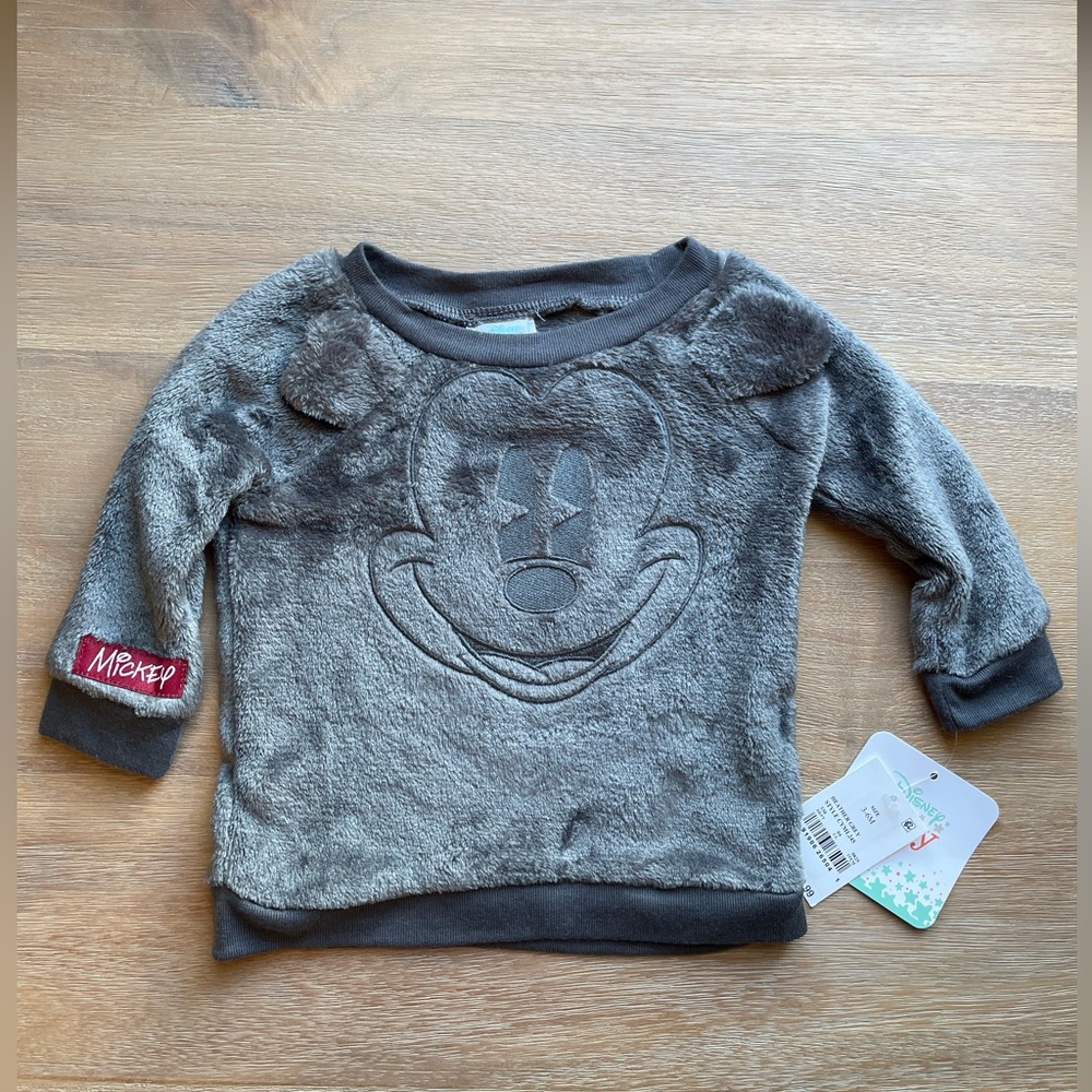 NWT Micky Mouse Disney Fleece Shirt 3-6mos